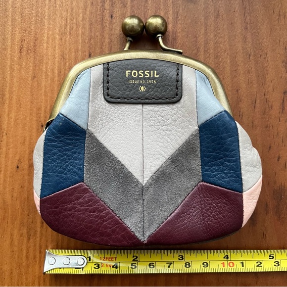 Fossil Kisslock Multicolor Patchwork Coin Purse - Picture 5 of 6